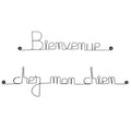 Simple wire message "Welcome to my dog's house" - to pin - Wall jewelry