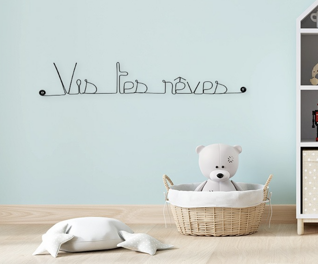 Message simple en fil de fer