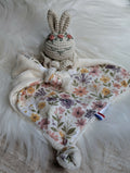 Doudou lapin fleurs d'automne