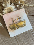 Boucles d'oreilles pendantes ginkgo