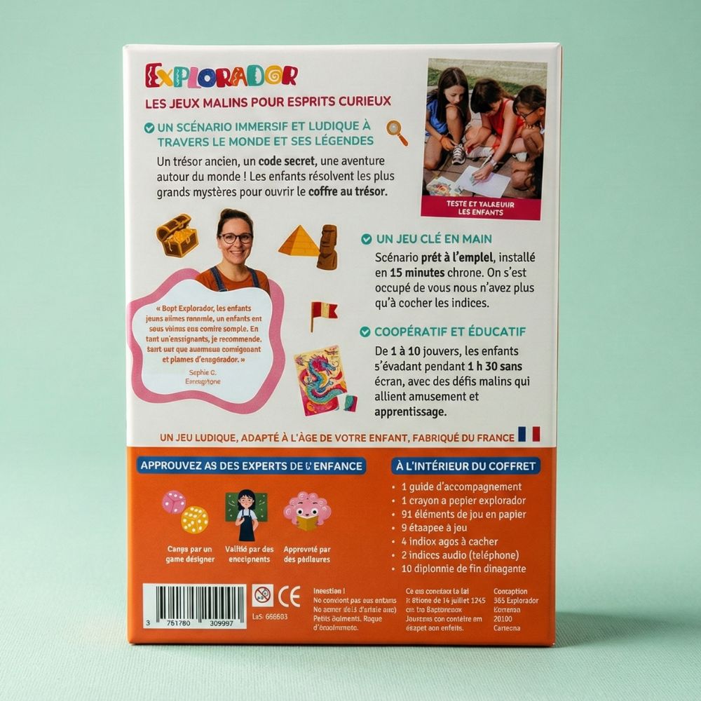 Chasse au trésor enfant 9-11 ans - Mystères du Monde - Coffret prêt à jouer
