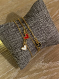 Small black heart bracelet