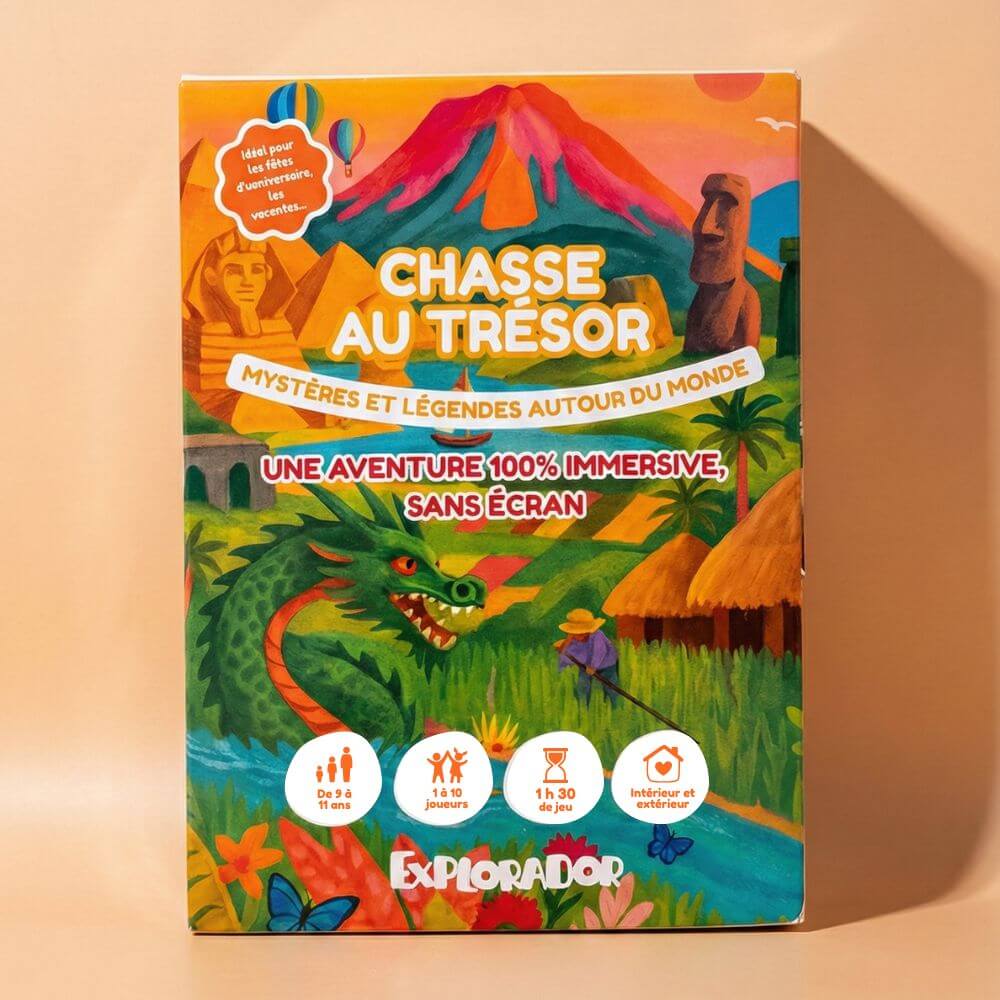 Chasse au trésor enfant 9-11 ans - Mystères du Monde - Coffret prêt à jouer