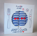 Coffret 4 serviettes de table "Amour en Mer" -  La Serviette de Table