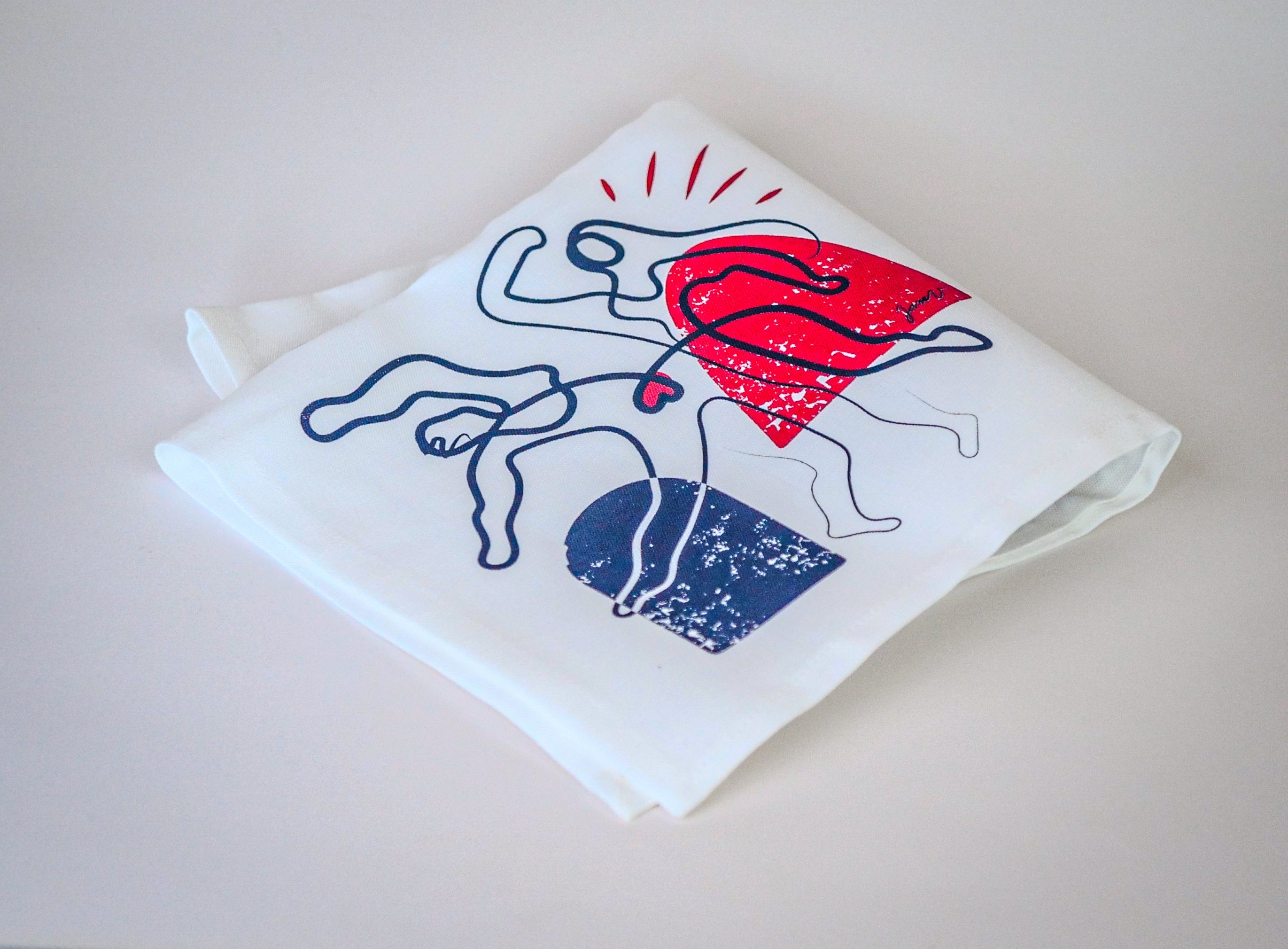 Coffret 2 serviettes "Âmes Sœurs" & "Eternels Amoureux" Collab Jana | La Serviette de Table