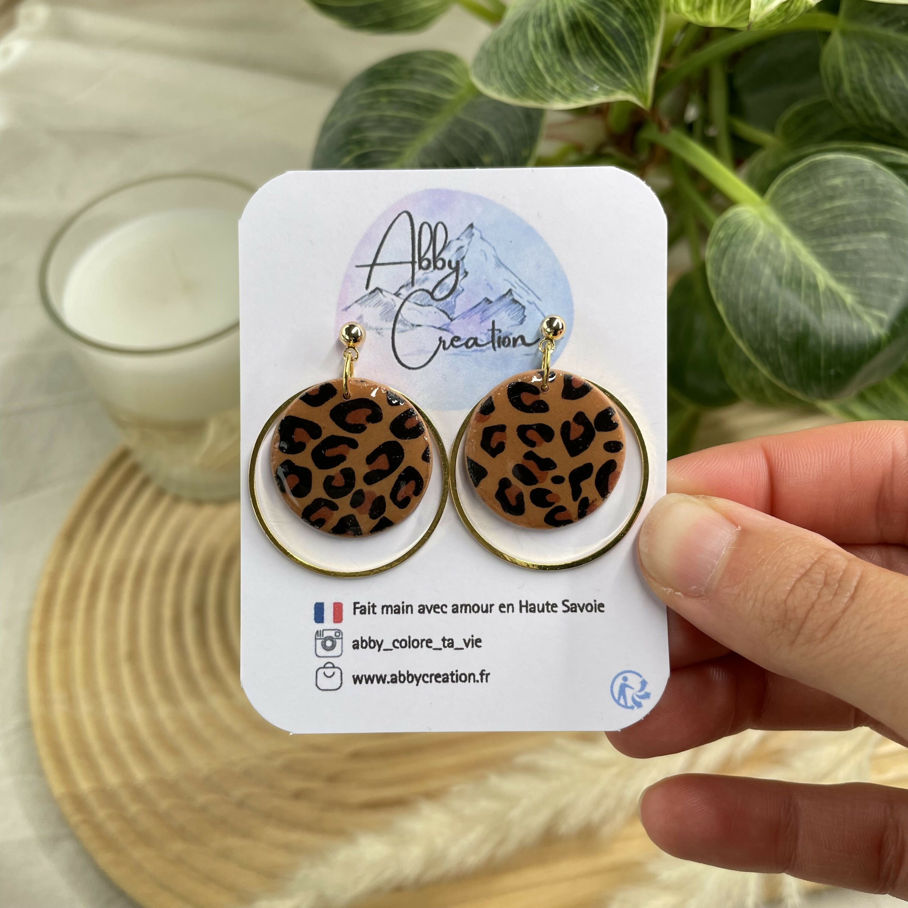 Boucles Léopard Rondes