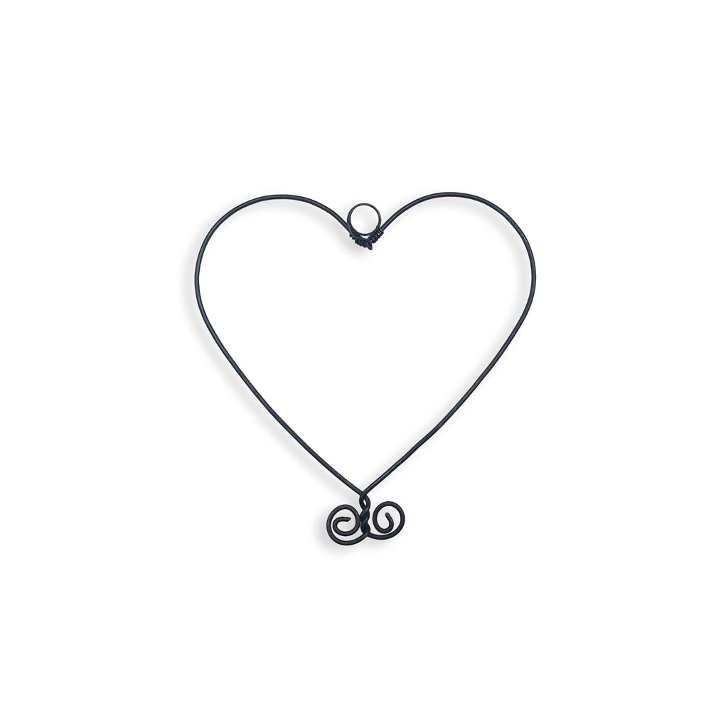 "Small Heart" wire shape - approx. 10 x 10 cm - to pin - Wall jewelry