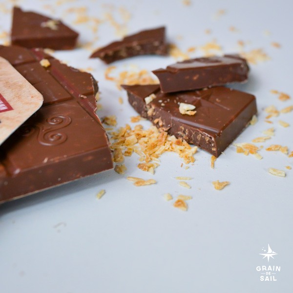 Tablette de chocolat au Lait et noix de coco toastées - 100G - BIO
