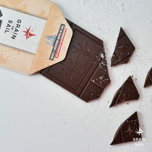 Tablette de chocolat Noir et fleur de sel - 100G - BIO