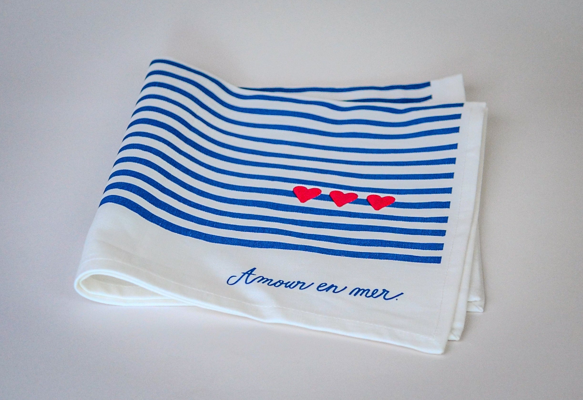 Coffret 2 serviettes "Amour en Mer" | La Serviette de Table