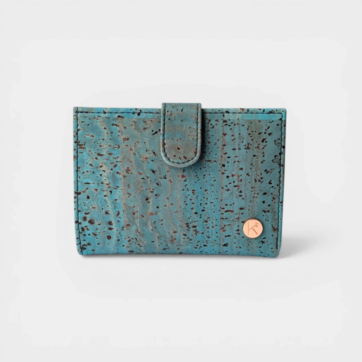 portefeuille en liège zoé bleu gris