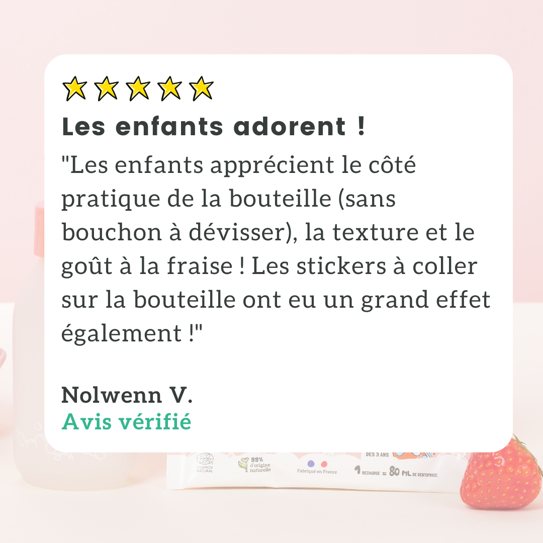 Kit Dentifrice Kids Fraise