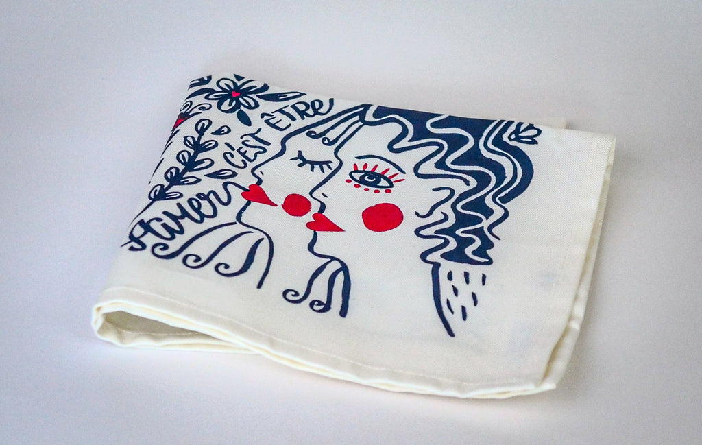 Coffret 2 serviettes "Âmes Sœurs" & "Eternels Amoureux" Collab Jana | La Serviette de Table