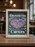 "LET'S GIVE A LITTLE HAPPINESS..." FRAME Medium Beige Colour