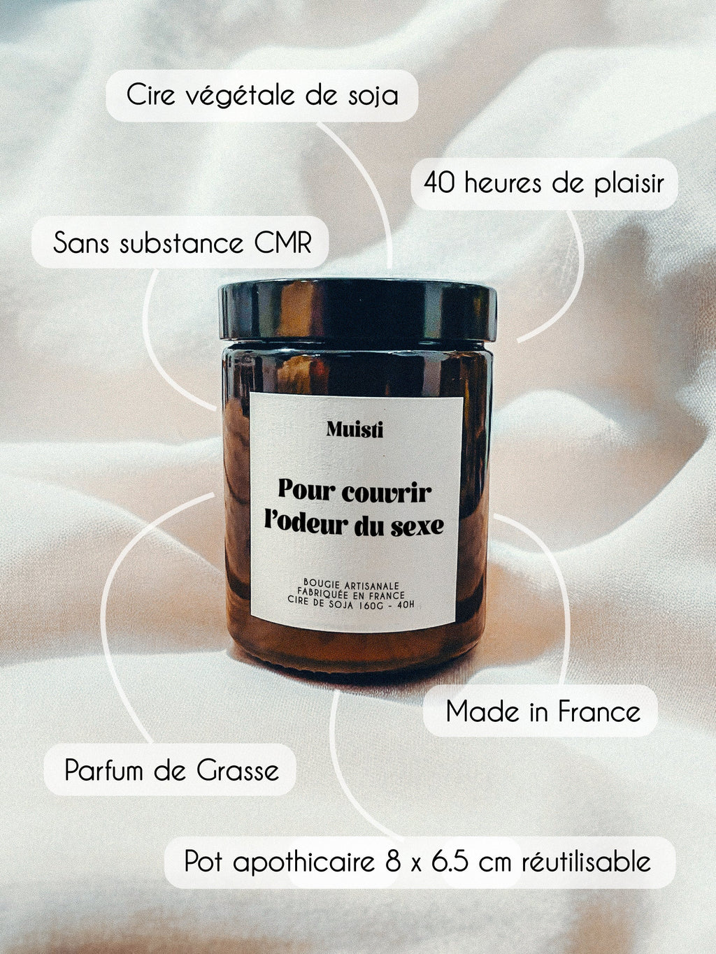 Bougie à message - Pour couvrir l'odeur du sexe