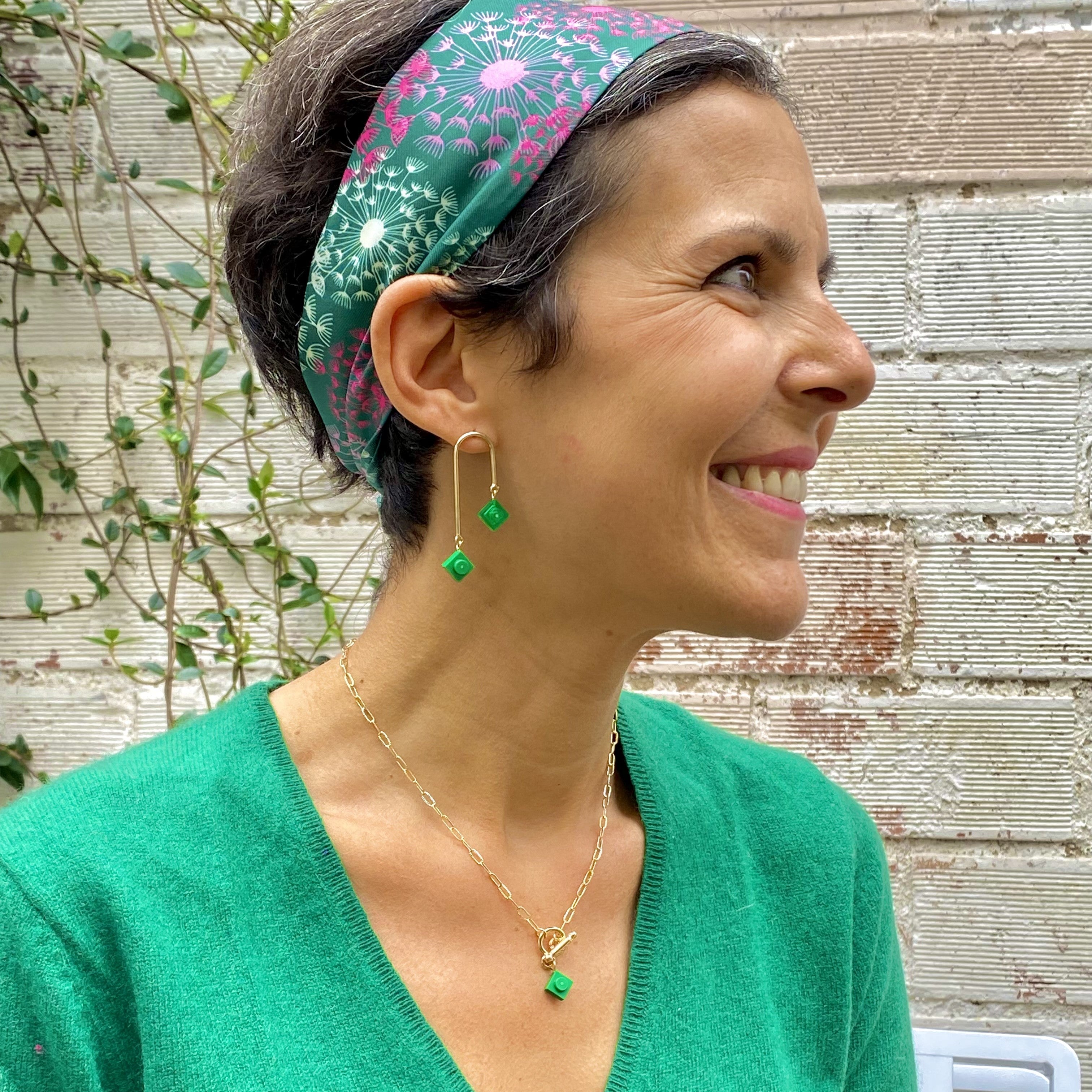 Collier maille rectangle martelée - Les Danseuses