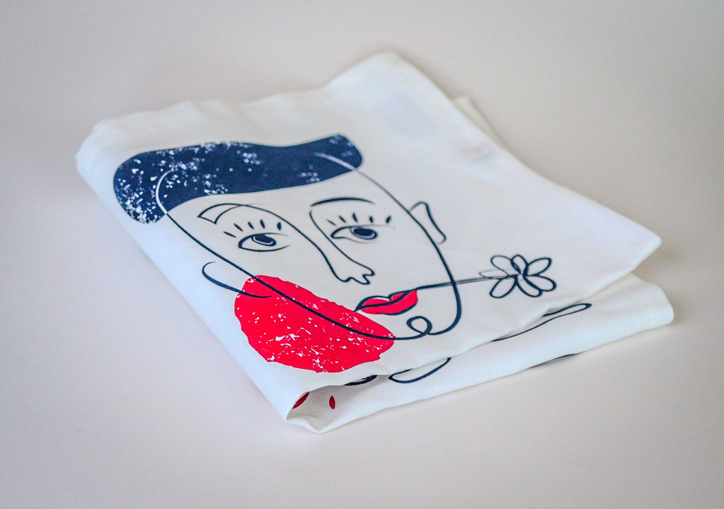 Coffret 2 serviettes "Âmes Sœurs" & "Eternels Amoureux" Collab Jana | La Serviette de Table