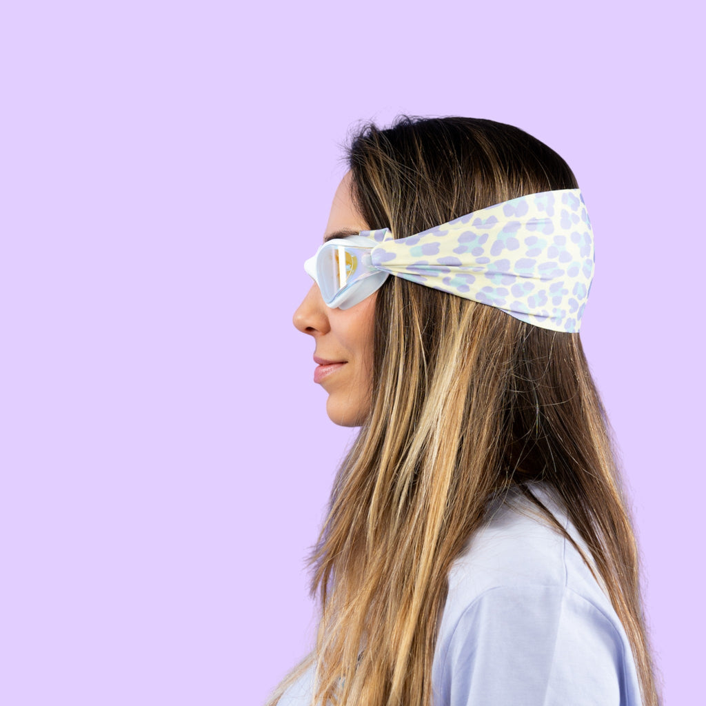 Léopard Jaune et Violet - Lunettes de piscine Adulte