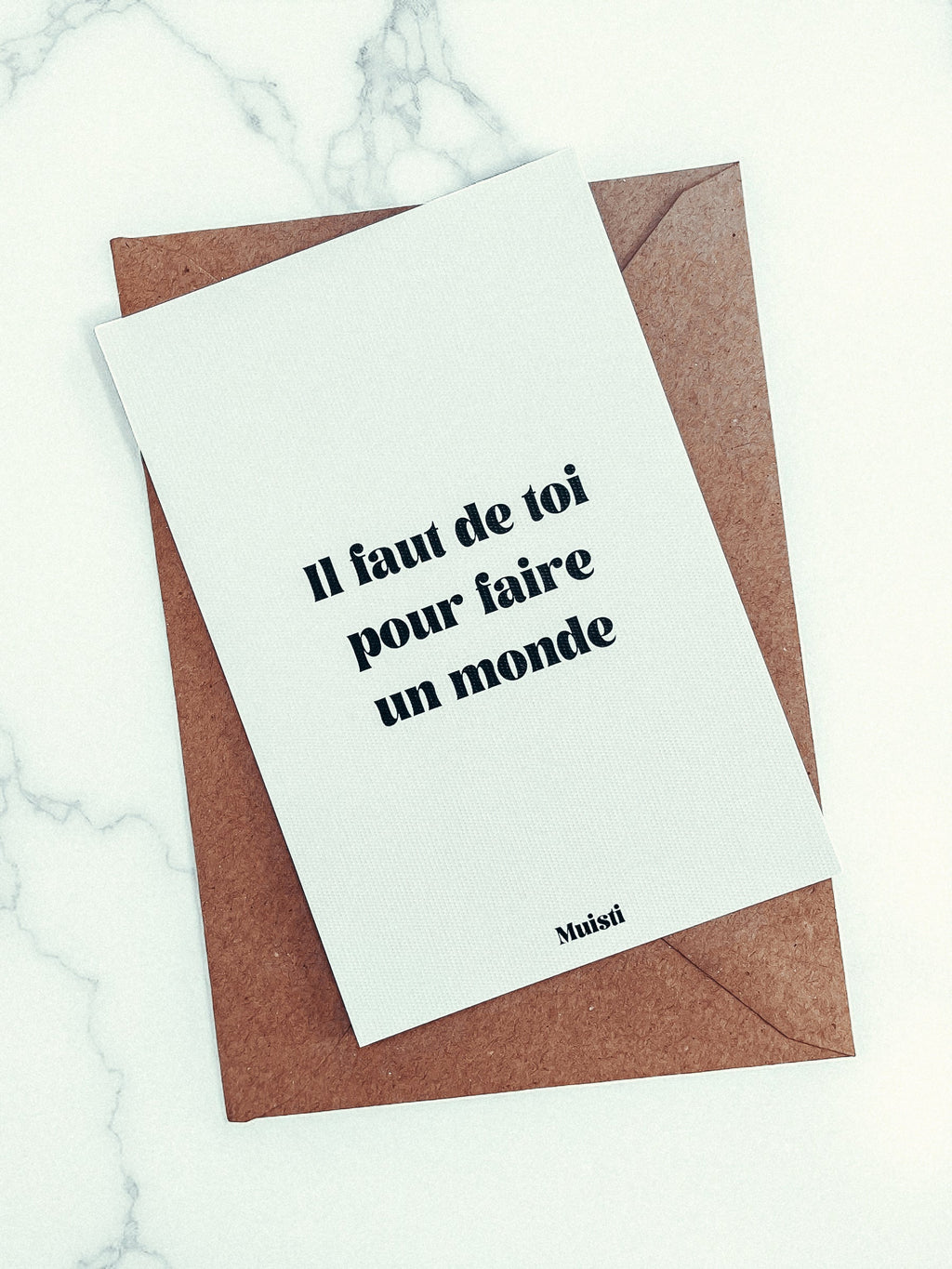Carte postale - Il faut de toi pour faire un monde