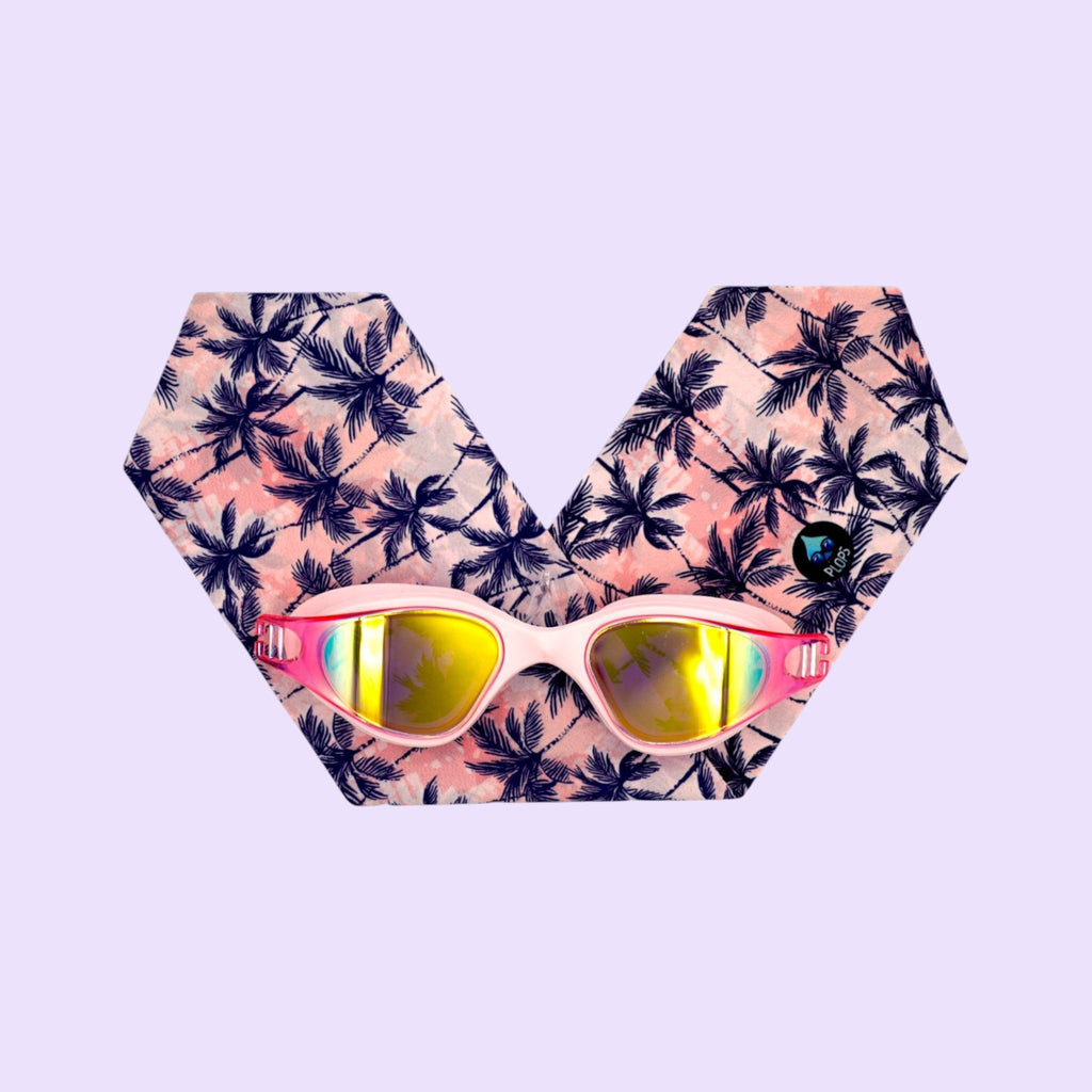 Palmiers Rose - Adult Swimming Goggles