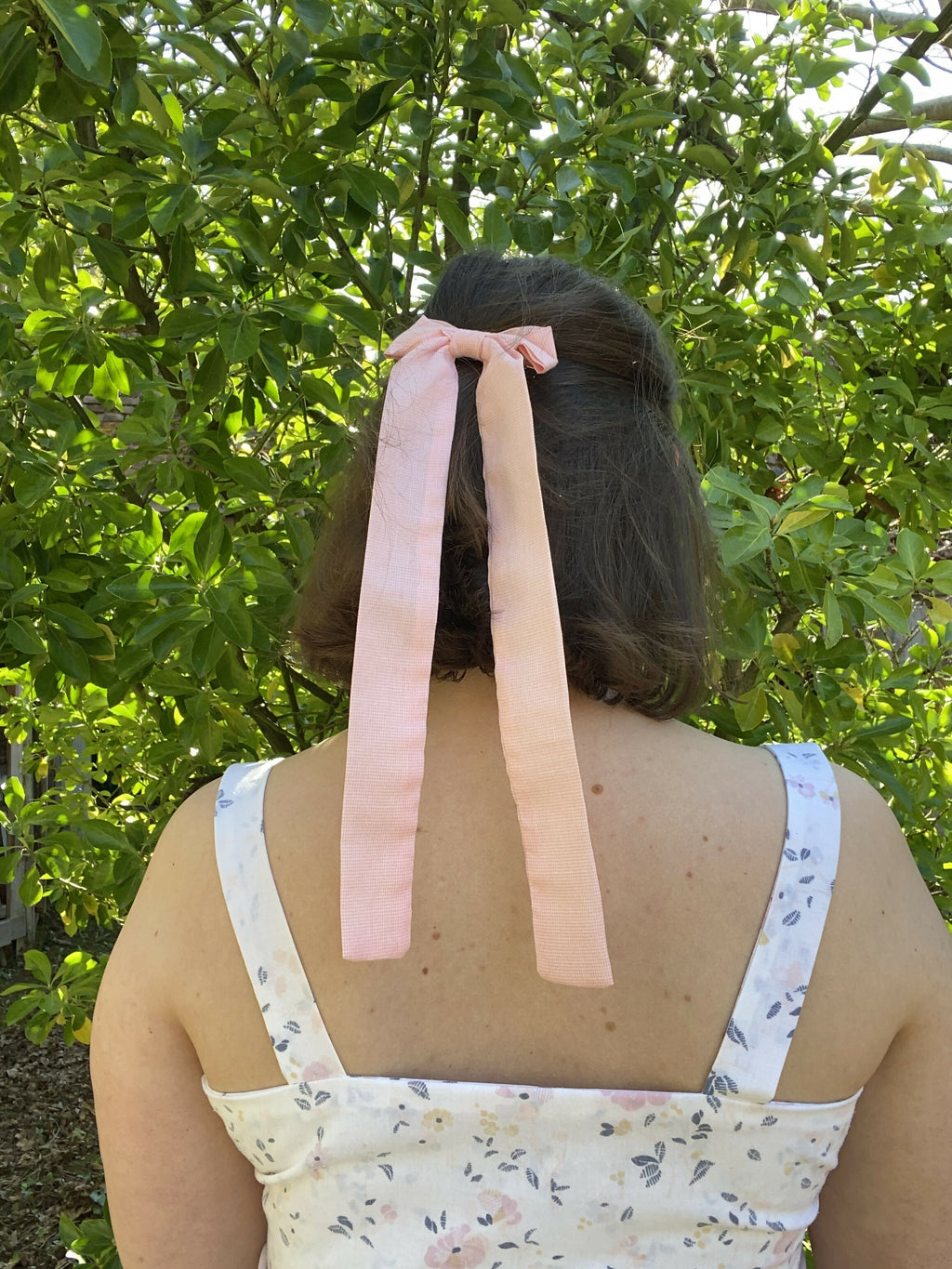 Barrette noeud upcyclée - Cosmos