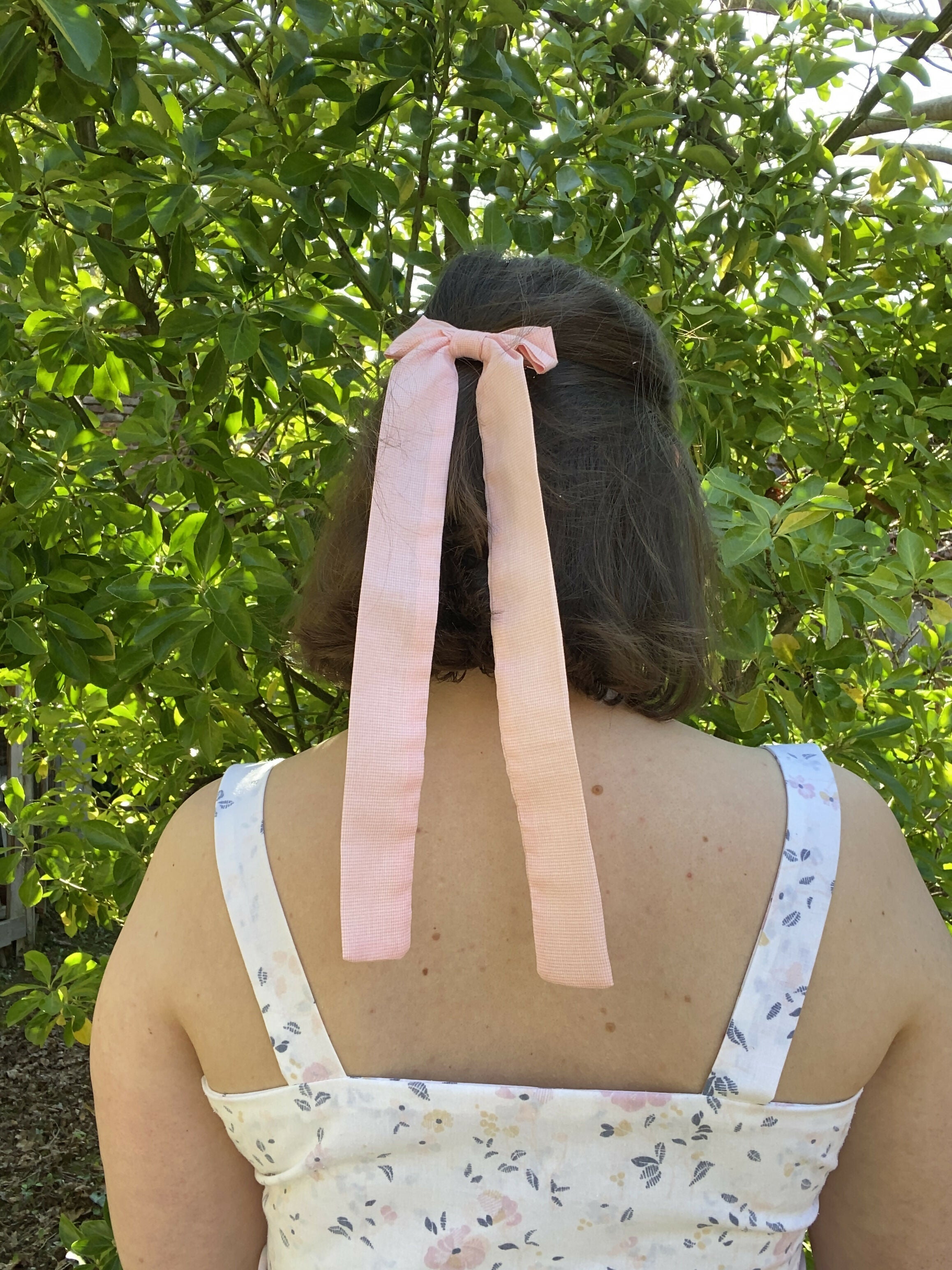 Barrette noeud upcyclée - Cosmos