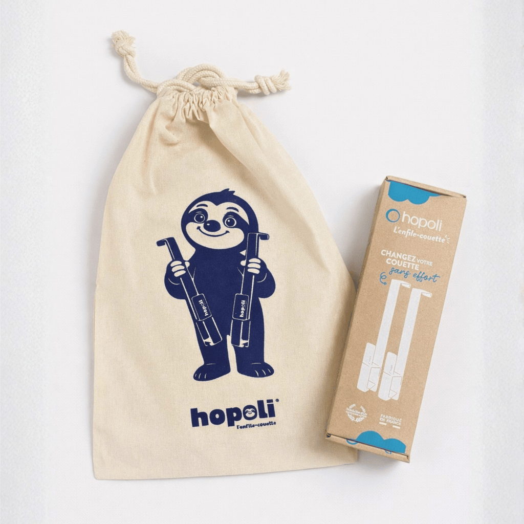 Photo fiche produit pochon cadeau et packaging Hopoli