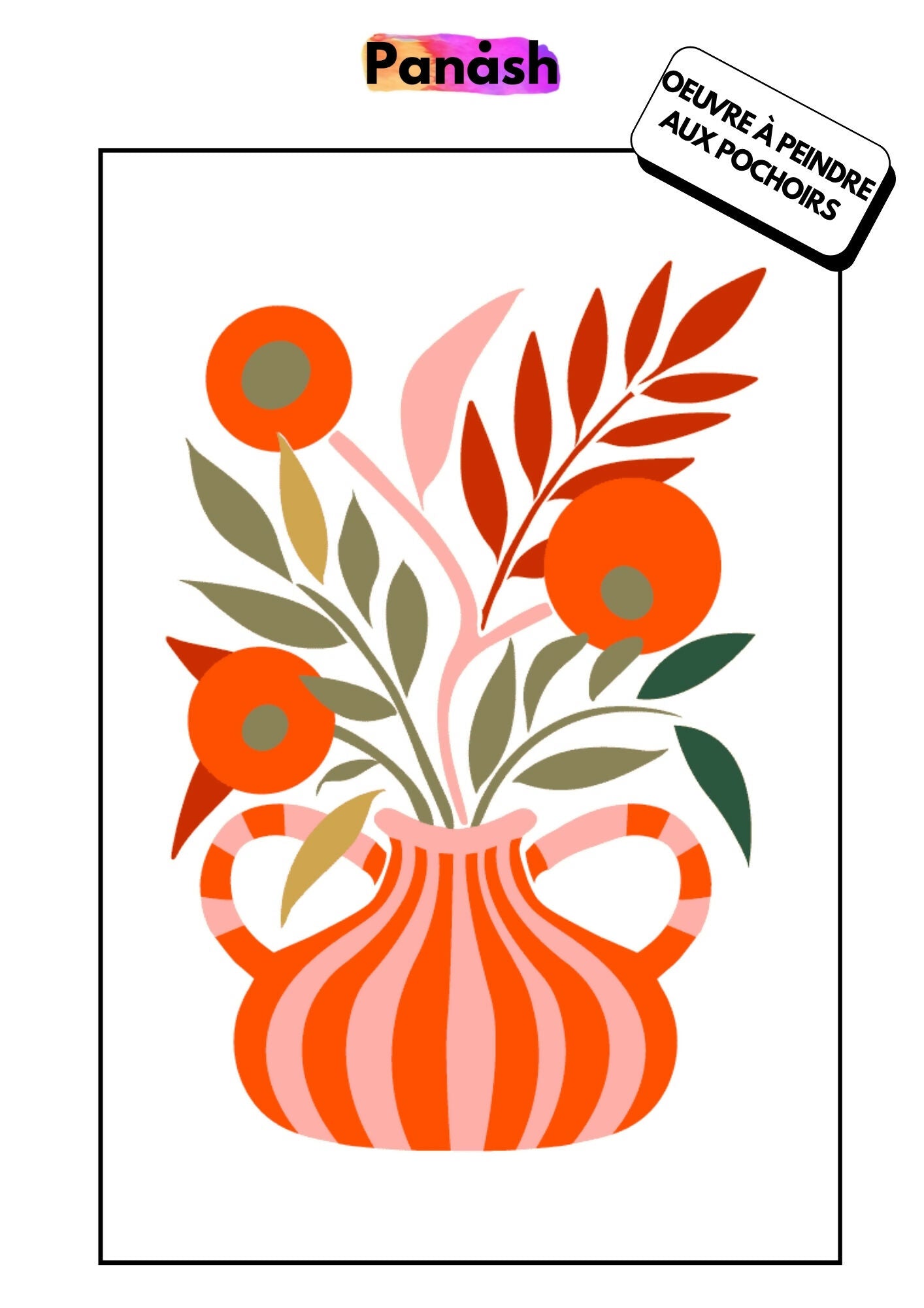 KIt POCHOIRS A4 - VASE SOLENA