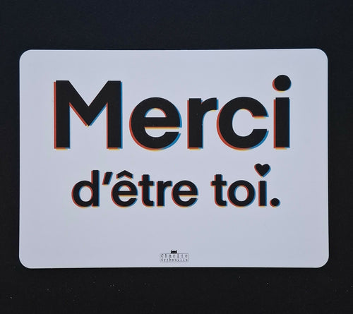 Carte postale Merci d'être toi