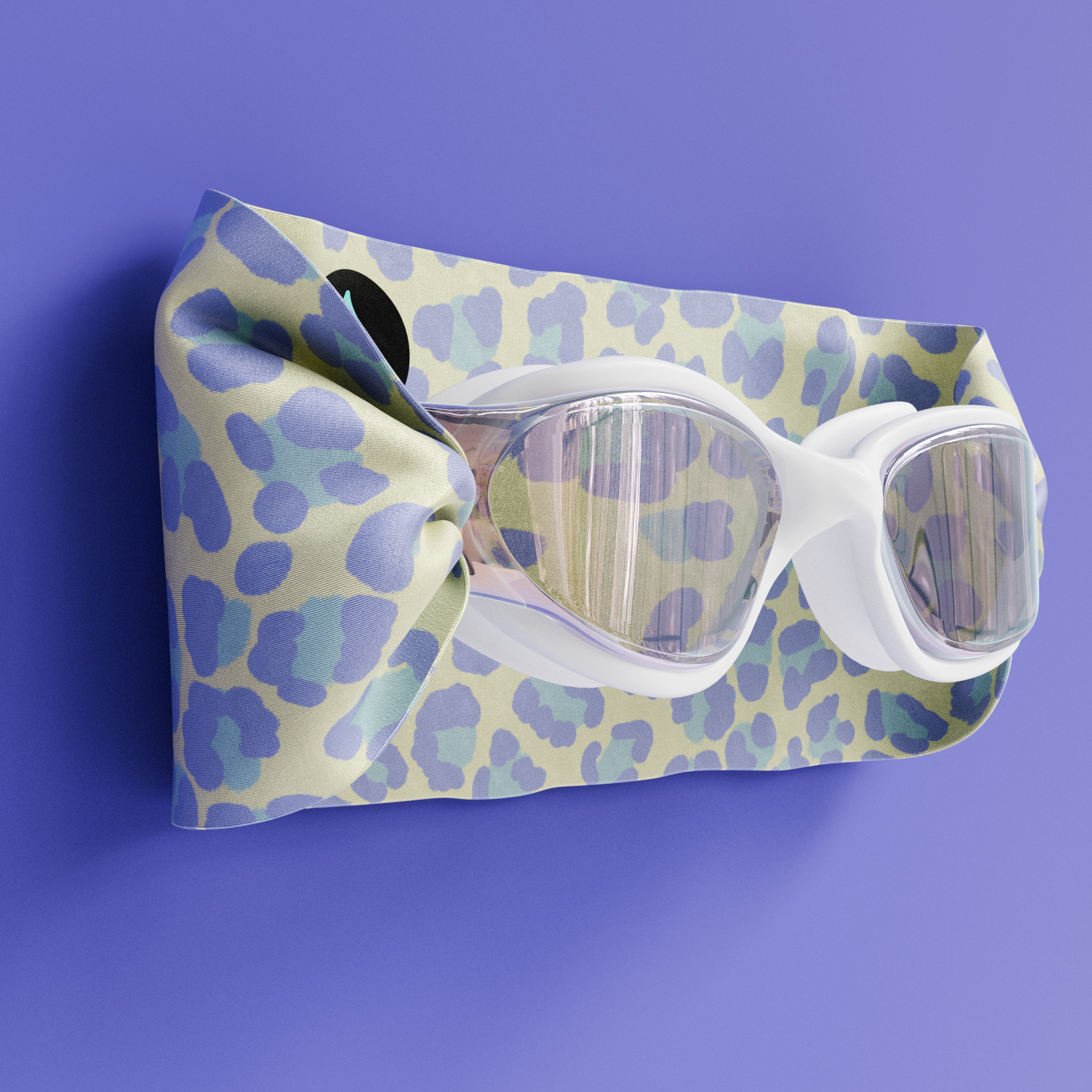 Léopard Jaune et Violet - Lunettes de piscine Adulte