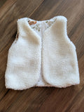 Gilet de berger réversible 18 mois 3 ans sherpa blanc foret