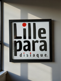 CADRE "LILLE PARADISIAQUE" blanc Carré noir