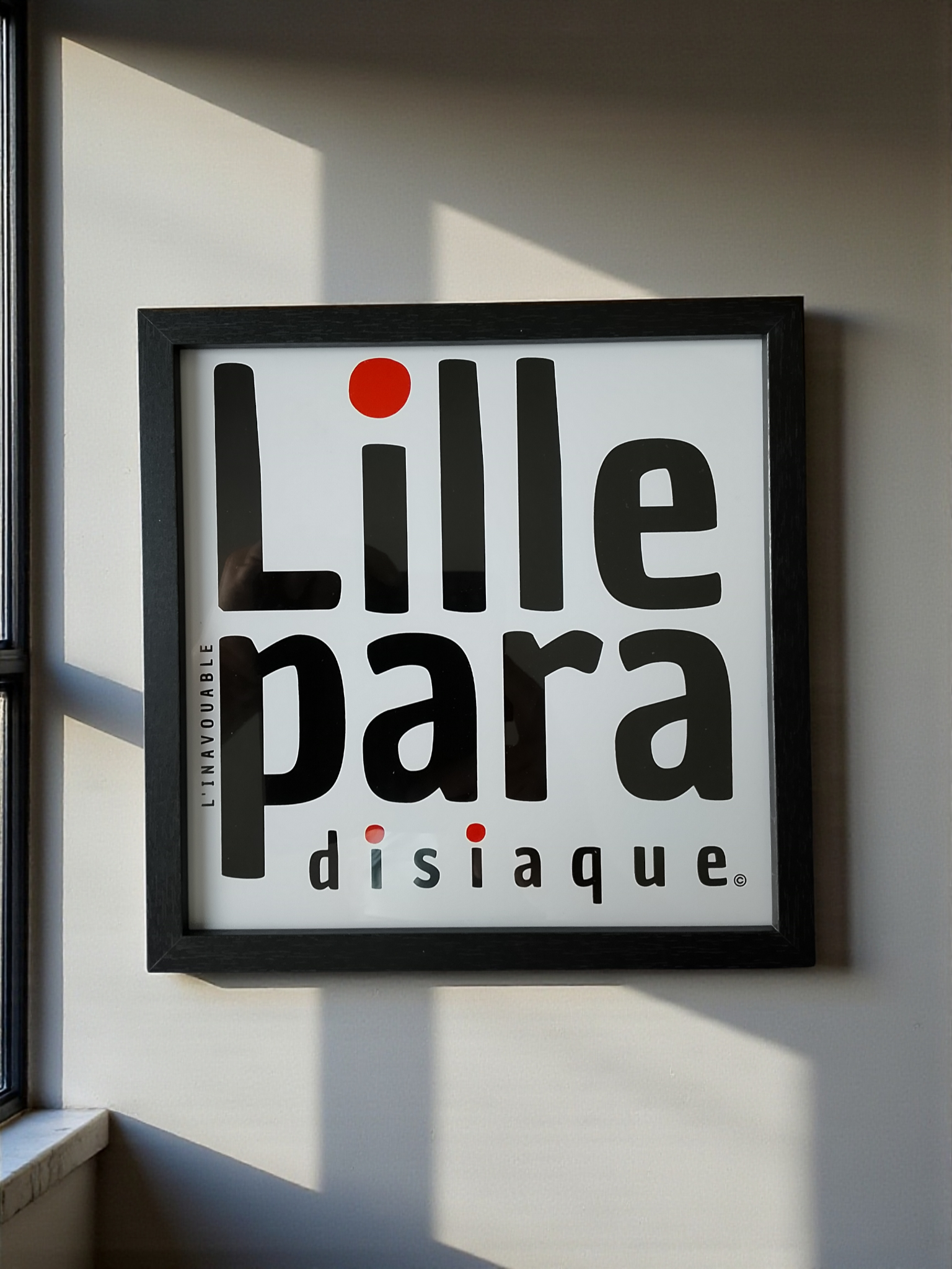 CADRE "LILLE PARADISIAQUE" blanc Carré noir