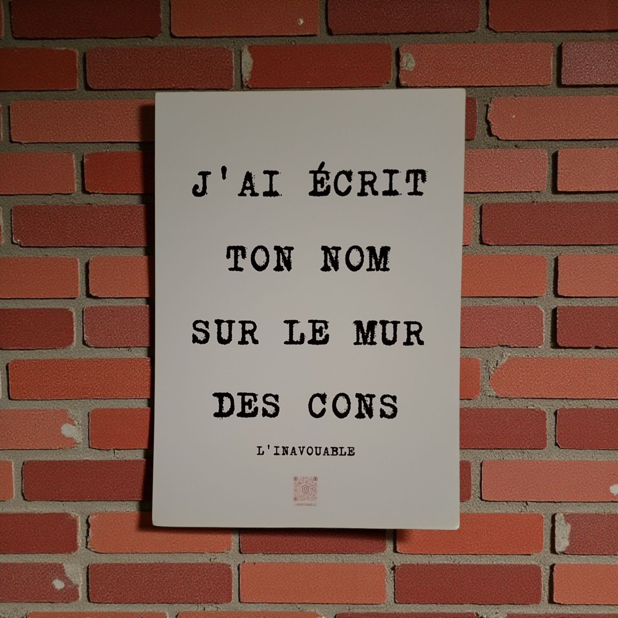 CARTE POSTALE "LE MUR DES CONS"