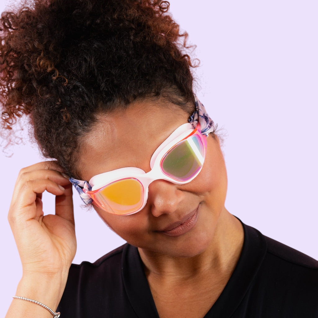 Palmiers Rose - Adult Swimming Goggles