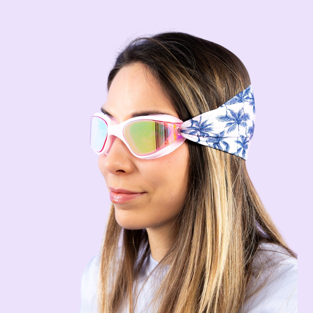 Palmiers Rose - Adult Swimming Goggles