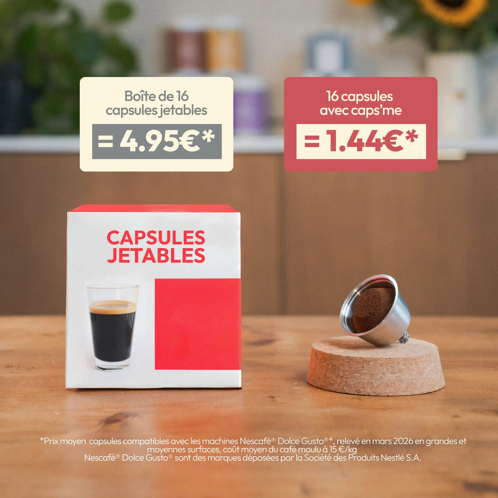 Capsule réutilisable & rechargeable Caps'me compatible Nescafé® Dolce Gusto®