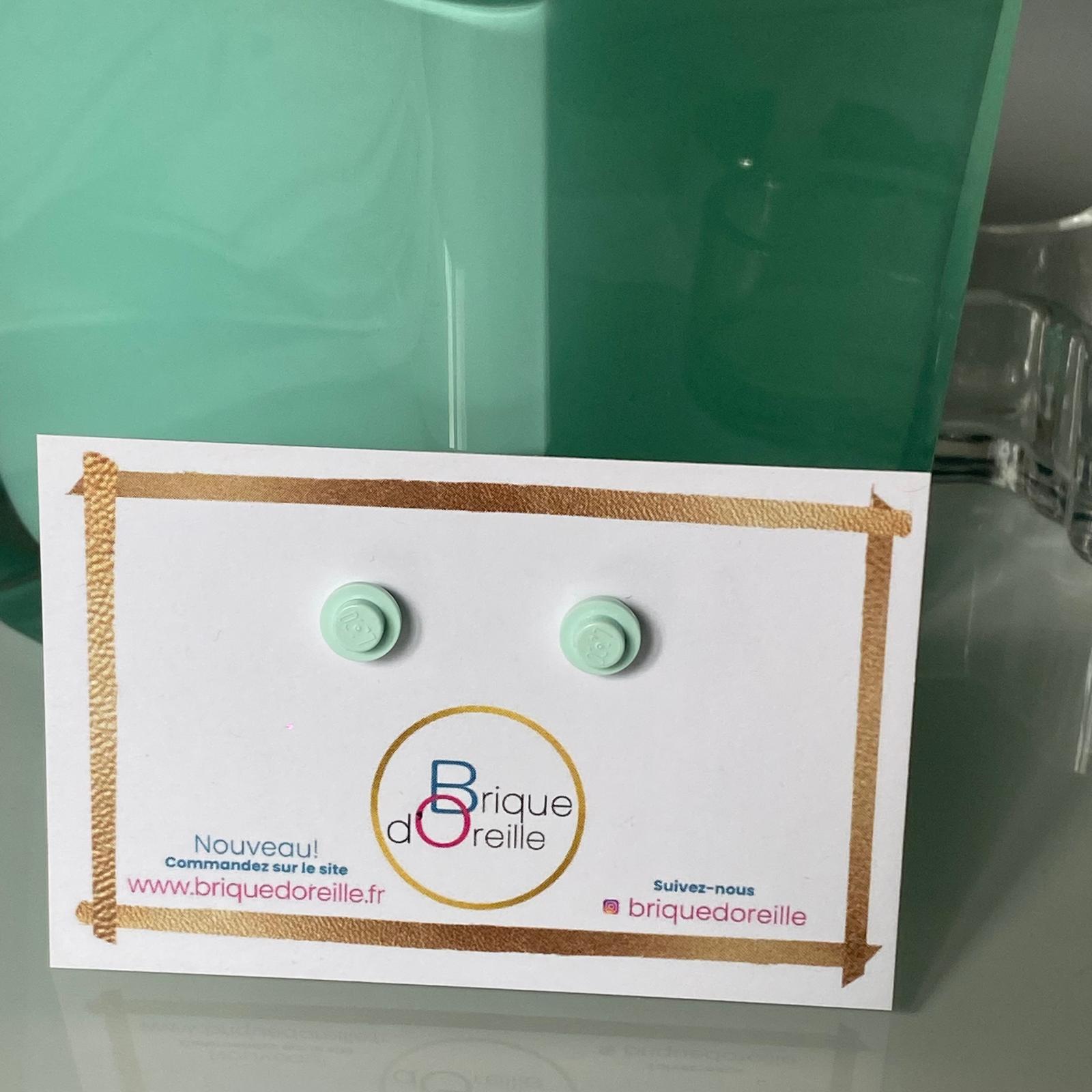 Puces d'oreille avec une brique Lego ronde