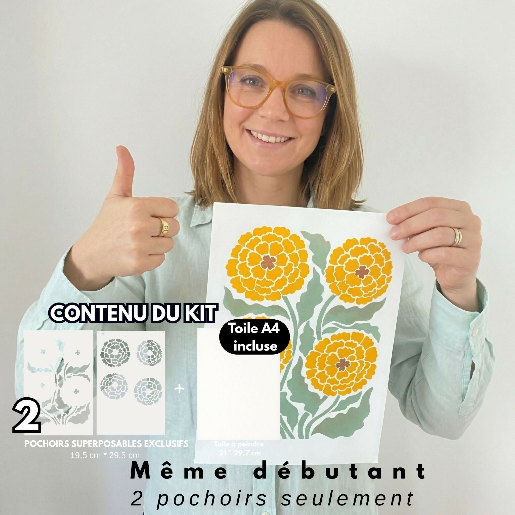 KIT POCHOIRS A4 HORTENSE