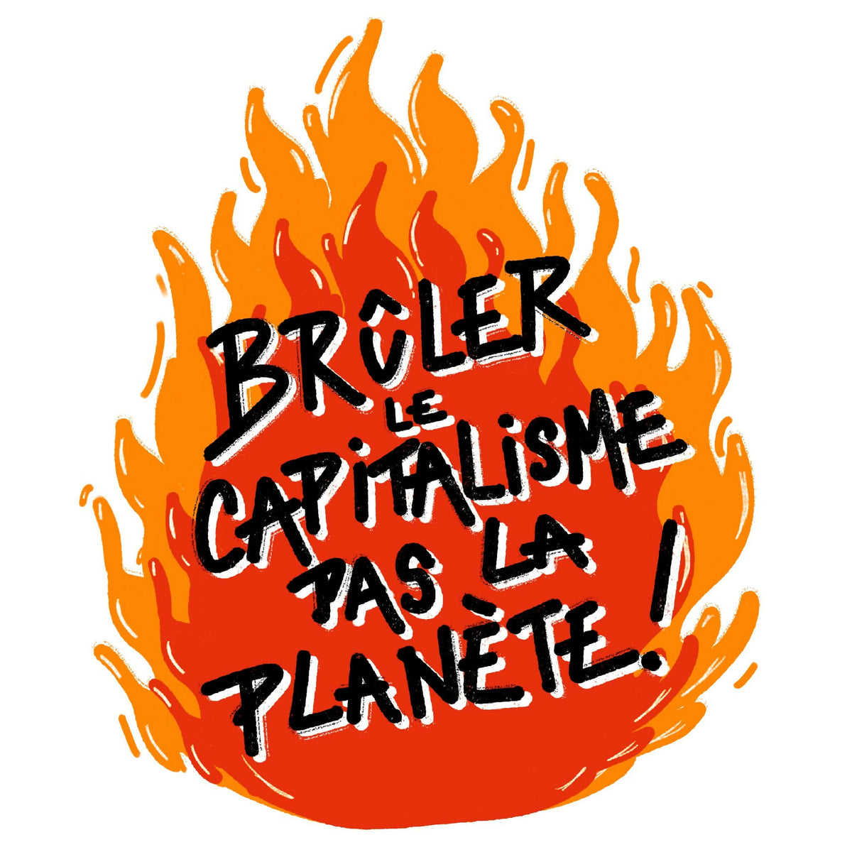 Sticker Brûler le patriarcat, pas la planète