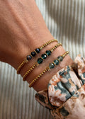 Navy blue glass bead bracelet