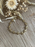 Bracelet fleurs dorées