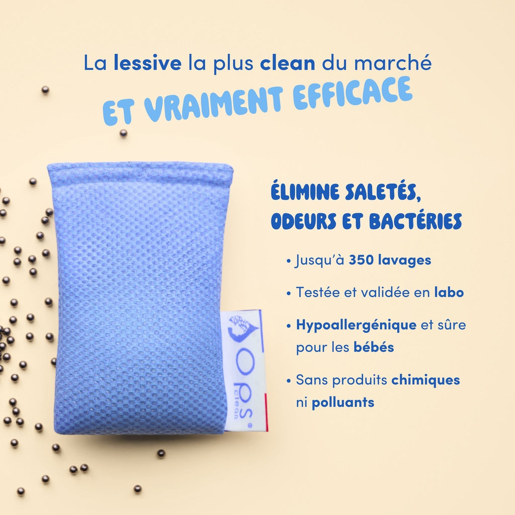 Sachet Lessive Magnésium Ops Clean - 350 Lavages Naturel
