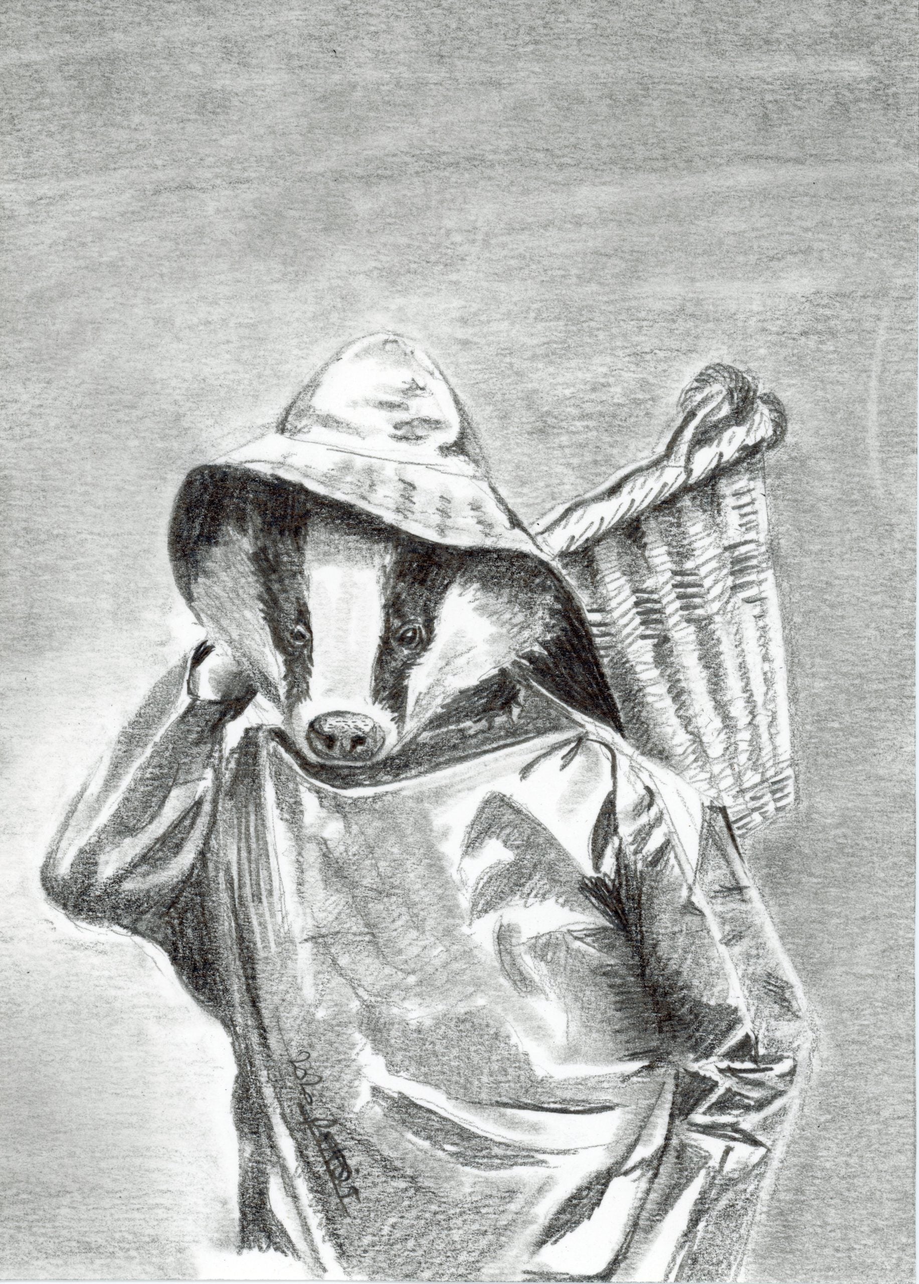 Badger in a costume