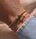 Indian agate 3-bead bracelet