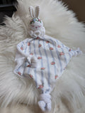 DOUDOU LAPIN BLANC FLEURS SHABBY