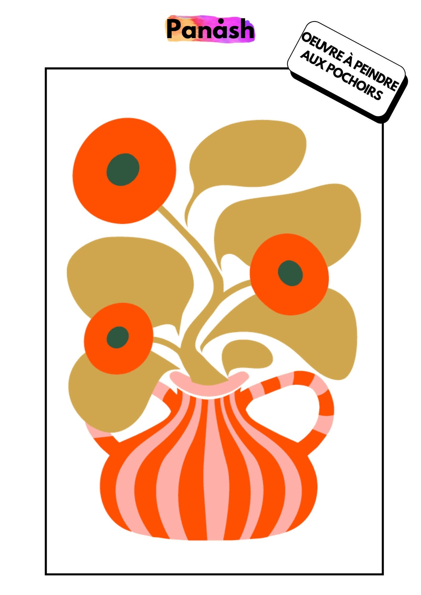 Kit pochoirs A4 - Vase Eclipse