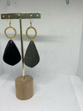 Reversible leather earrings Nox