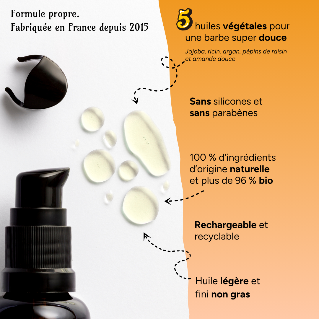 Huile pour barbe - Senteur Boisée - à la Bûcheron