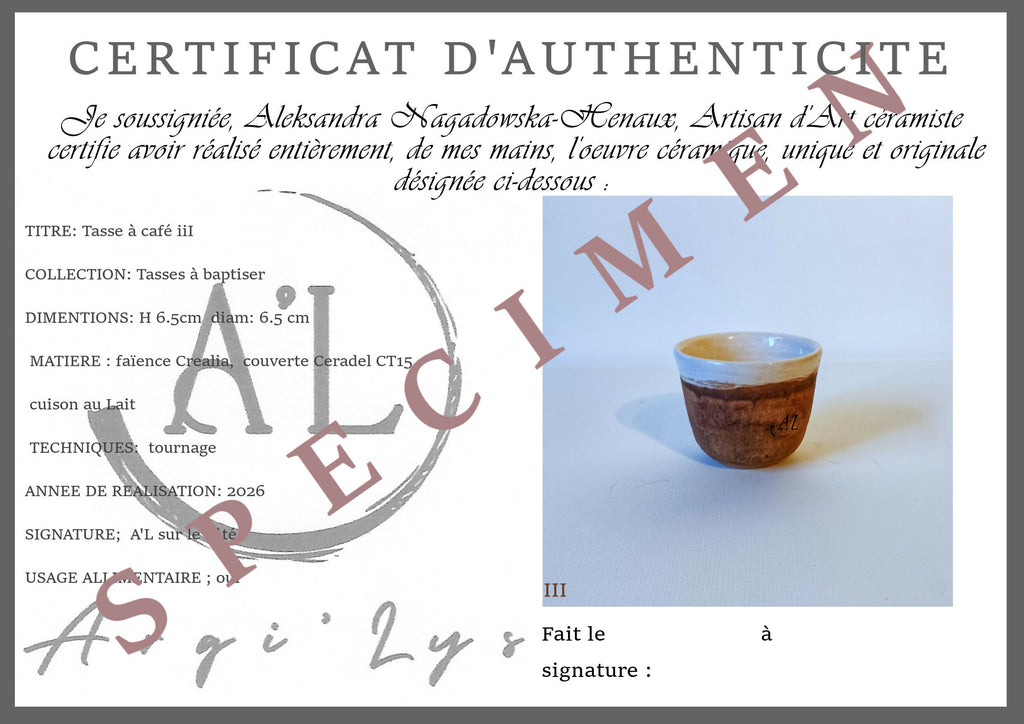 Tasse à café à nommer n° III